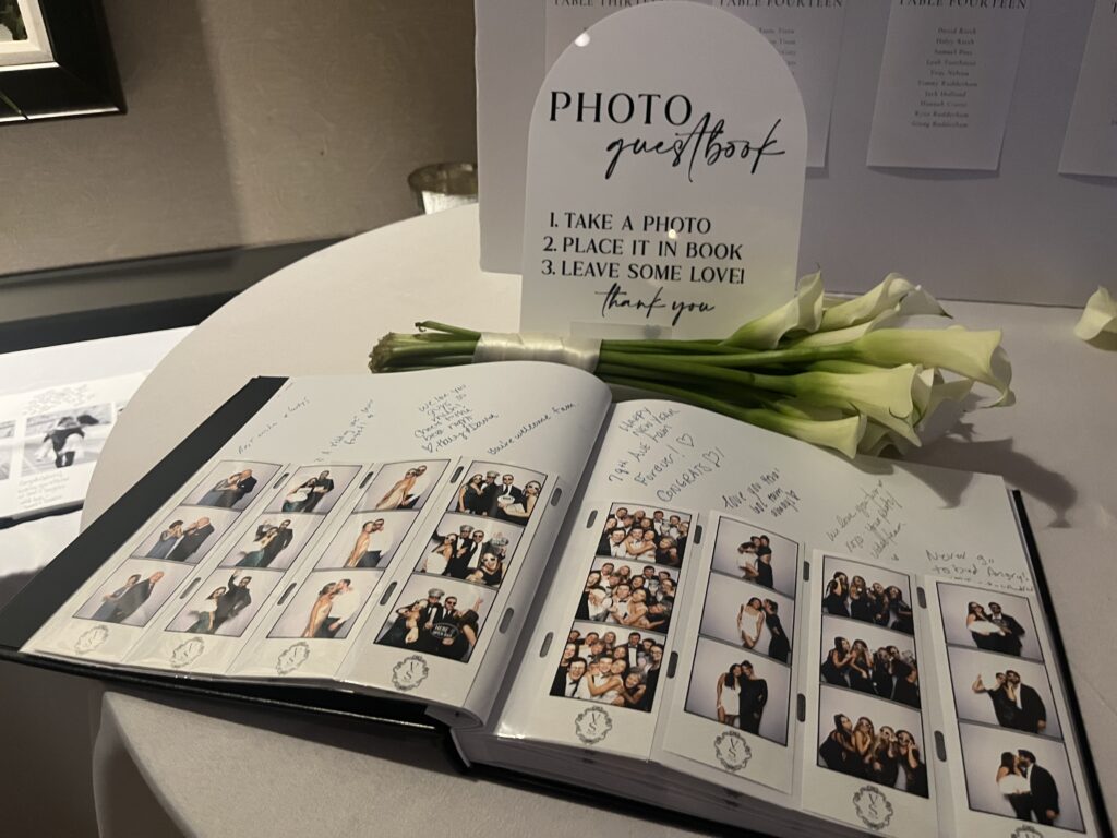 Wedding photo guestbook photo prints glam booth rental in st. Pete florida at the birchwood