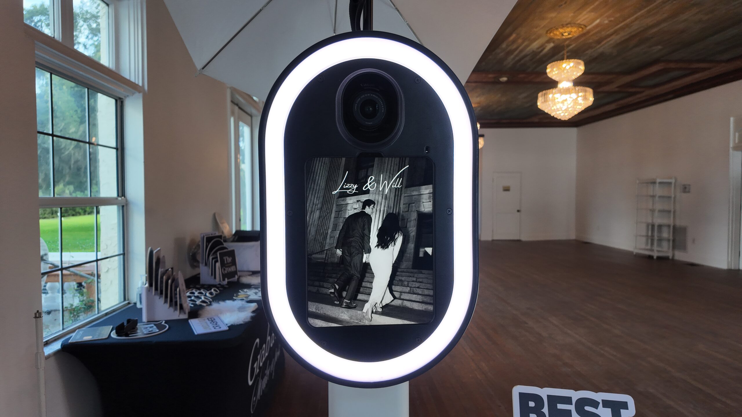 Wedding at Bella Cosa Weddings in Lake Wales, FL Glam Booth Photo Prints Wedding vendor