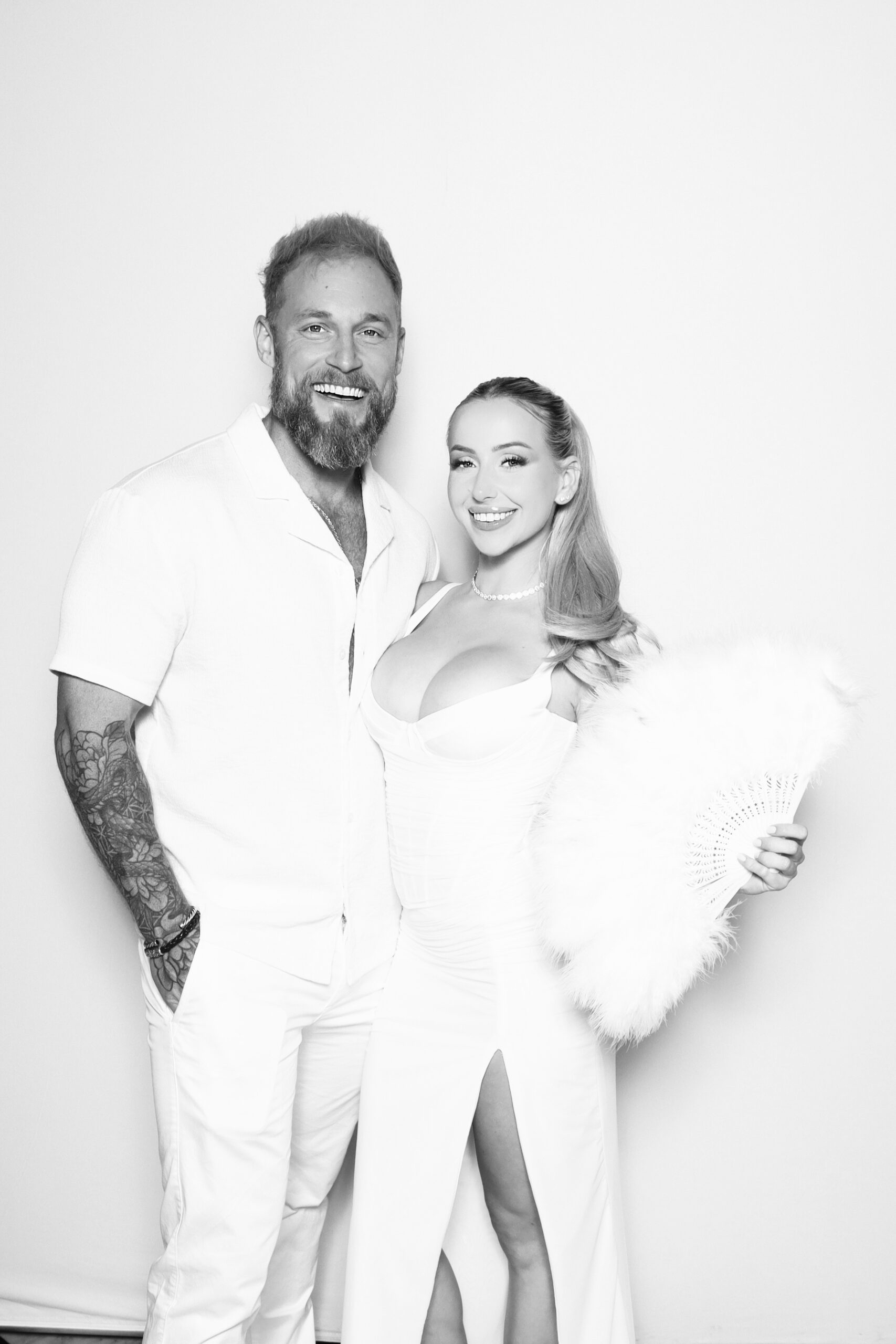 Black & White Glam Booth with Photo Prints at Oxford Exchange in Tampa Bay