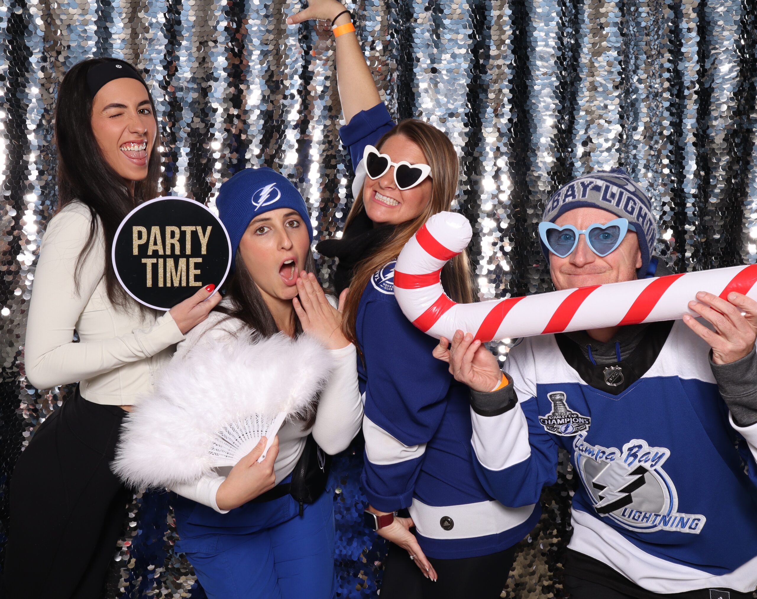 People Posing in a Photo Booth print at tampa bay florida benchmark arena