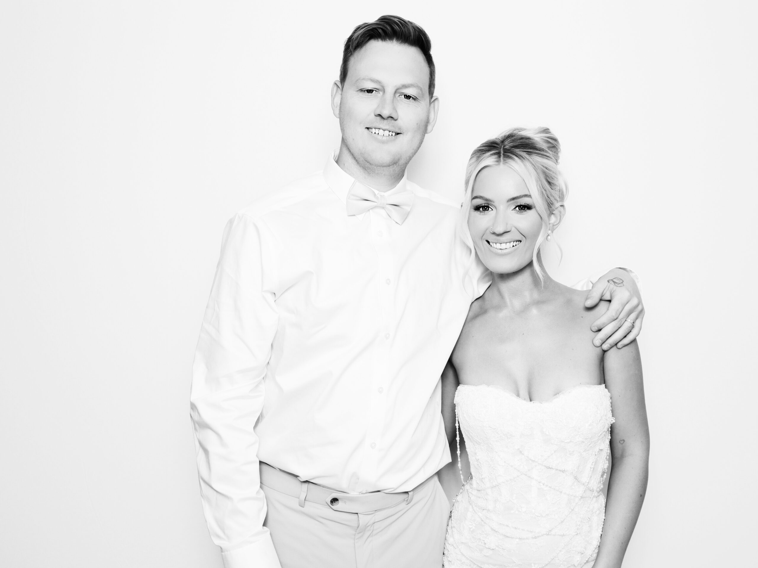 Photo Booth rental glam booth black and white prints wedding vendor tampa bay fl