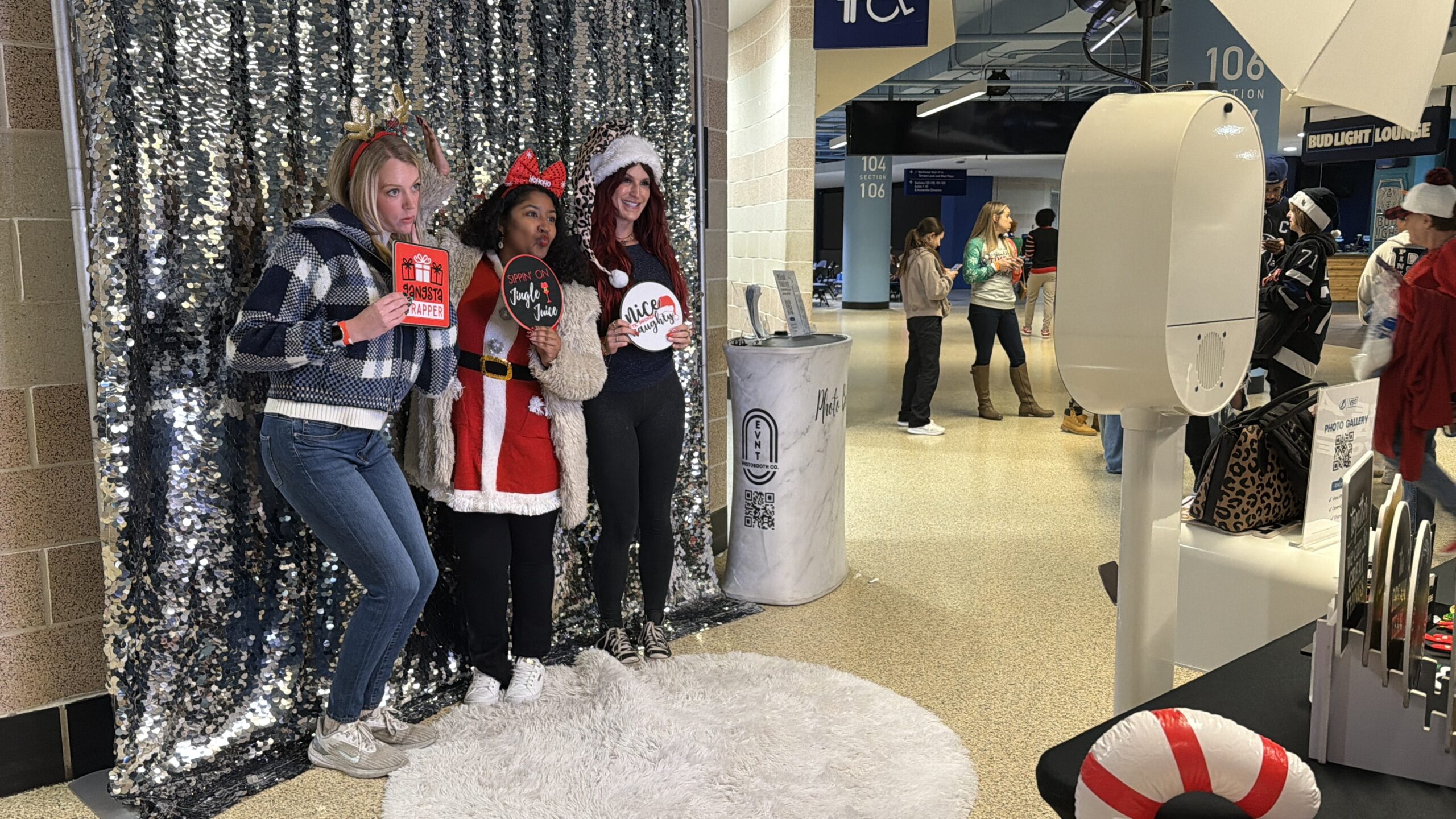 Corporate holiday event photo booth in Tampa Bay