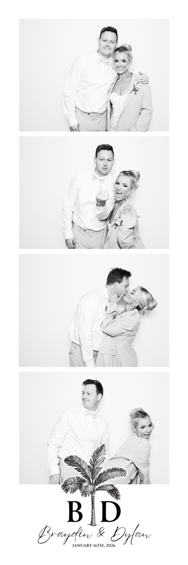Glam photo booth wedding detail