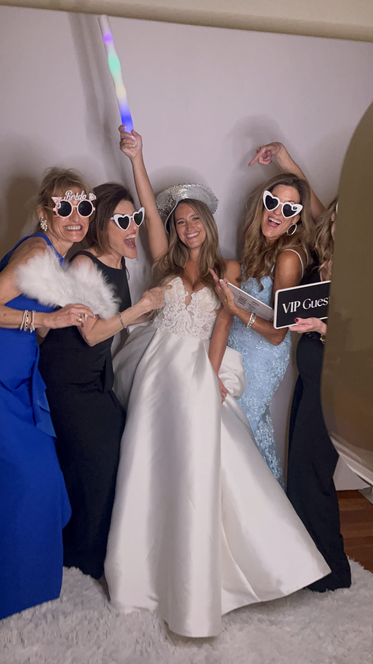 Wedding glam booth Photo Booth black and white prints rental St Pete Florida