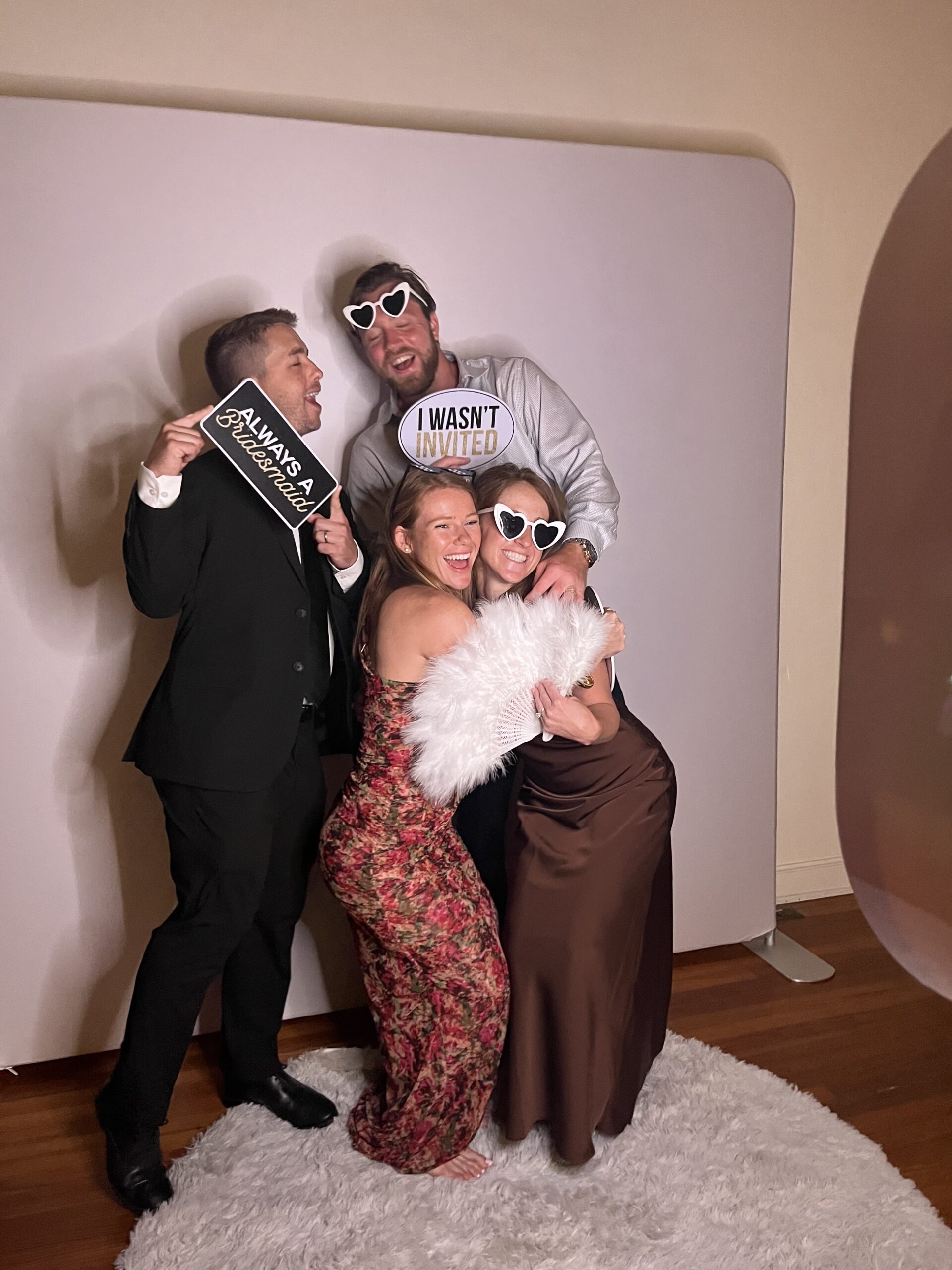Wedding glam booth Photo Booth black and white prints rental St Pete Florida