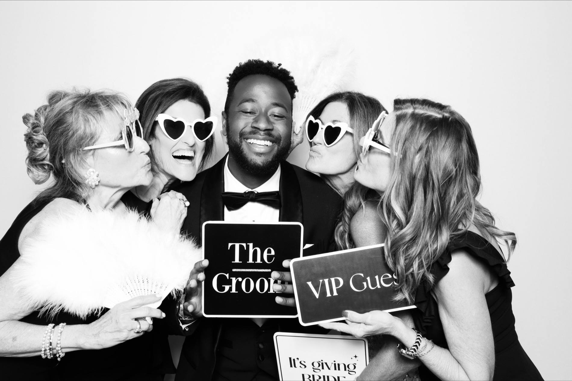 Wedding Glam Booth Photo Booth black and white prints St. Pete FL