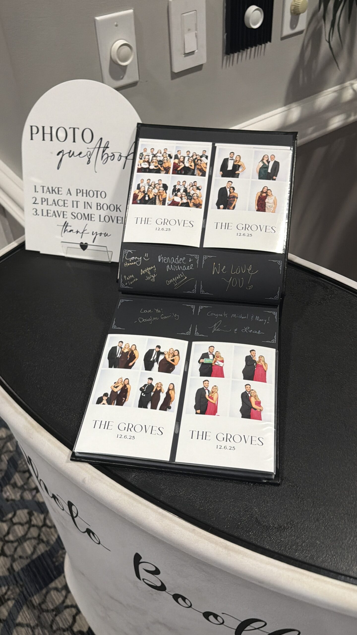 Studio glam booth wedding print
