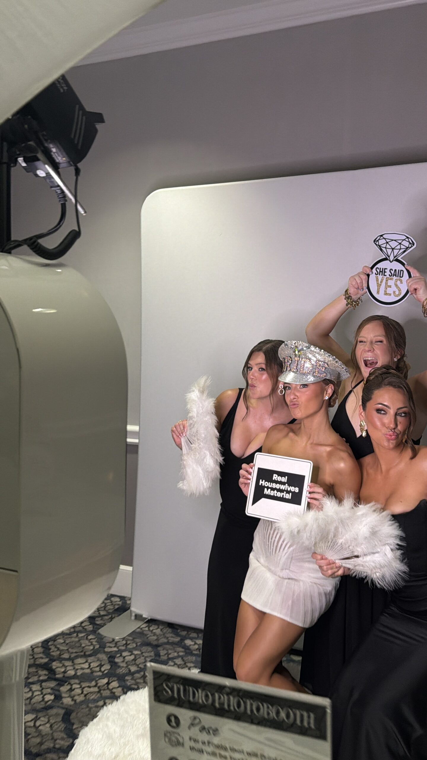Studio photobooth Tampa wedding reception