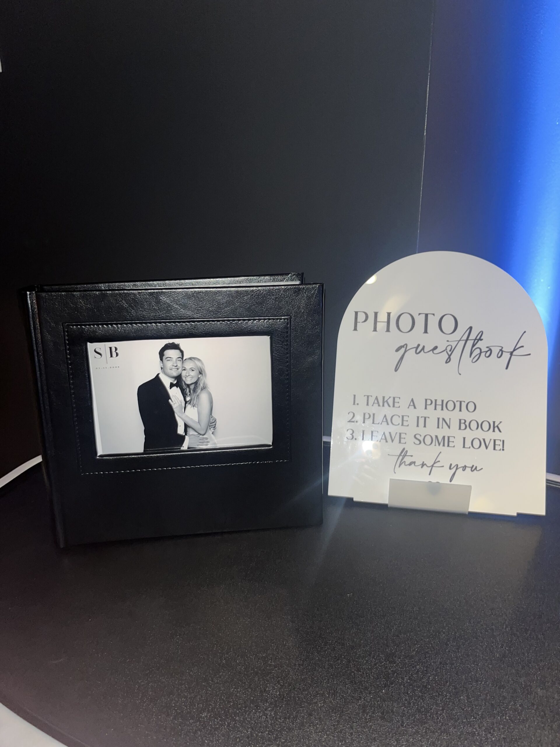 Photo Booth guestbook photo slip-in keepsake with space to write