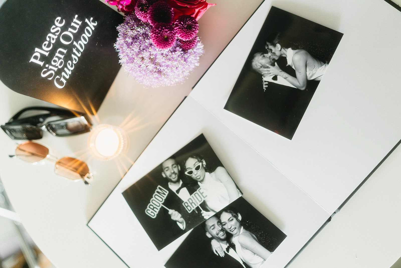 Photo booth wedding guest
