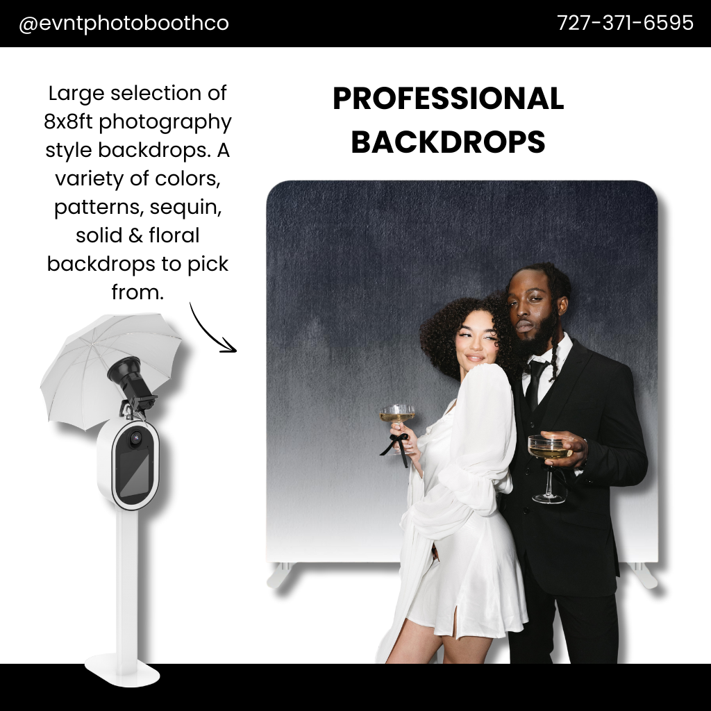 Tampa backdrop event rental and photo booth