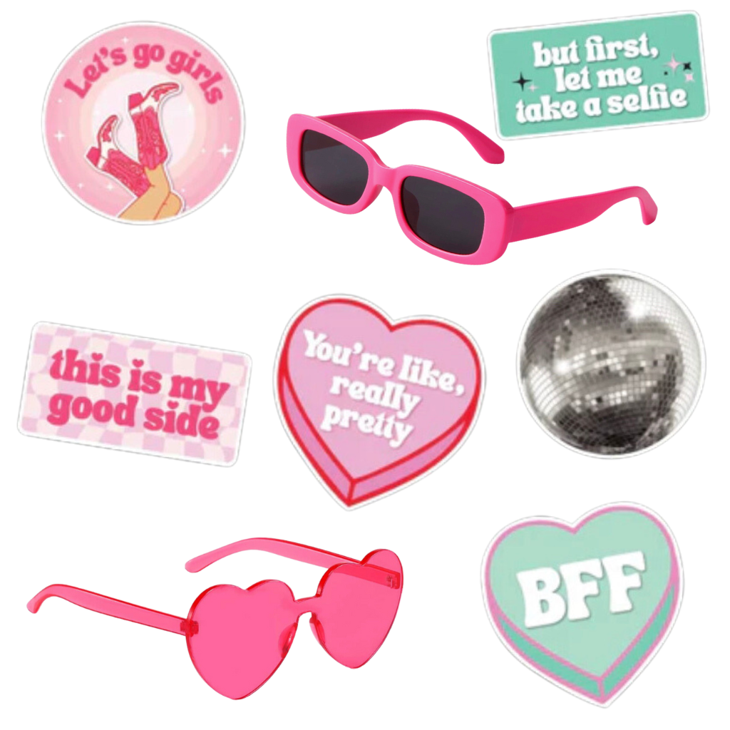 Wedding photo booth props