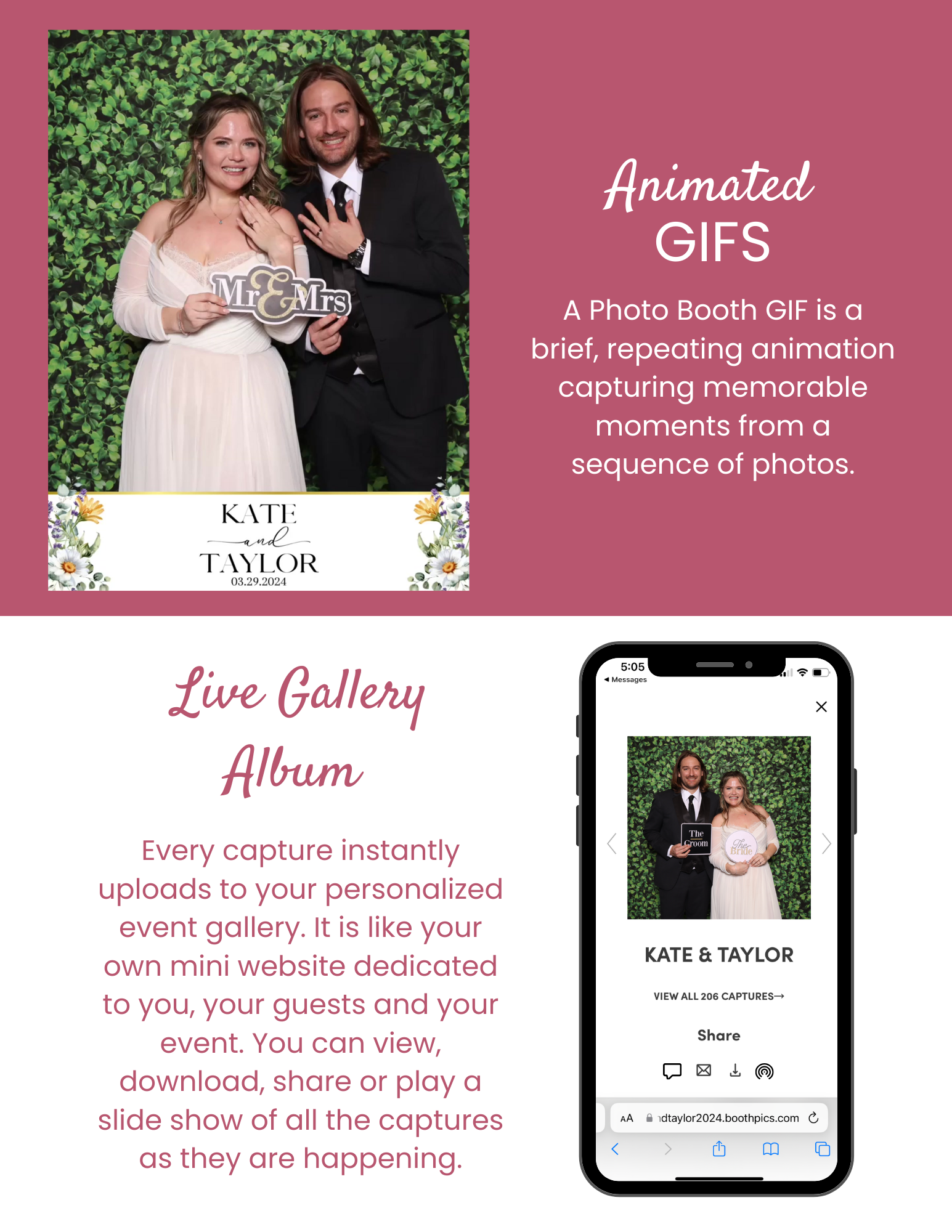 Tampa Bay Florida Photo Booth Rental for Weddings and Events