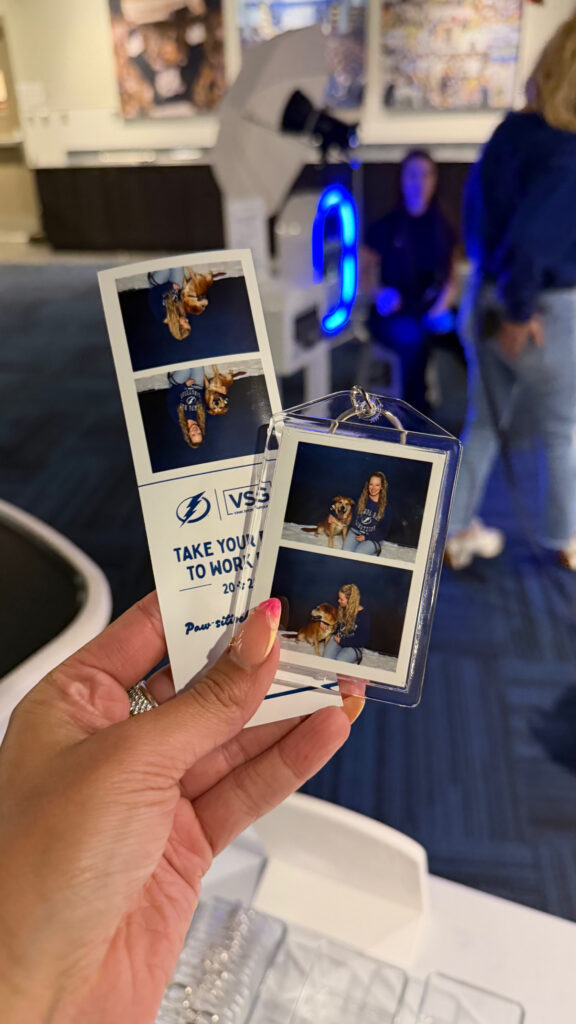 key chain Photo Booth station in Tampa Bay