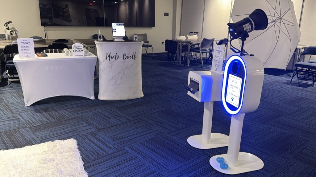 key chain Photo Booth station in Tampa Bay