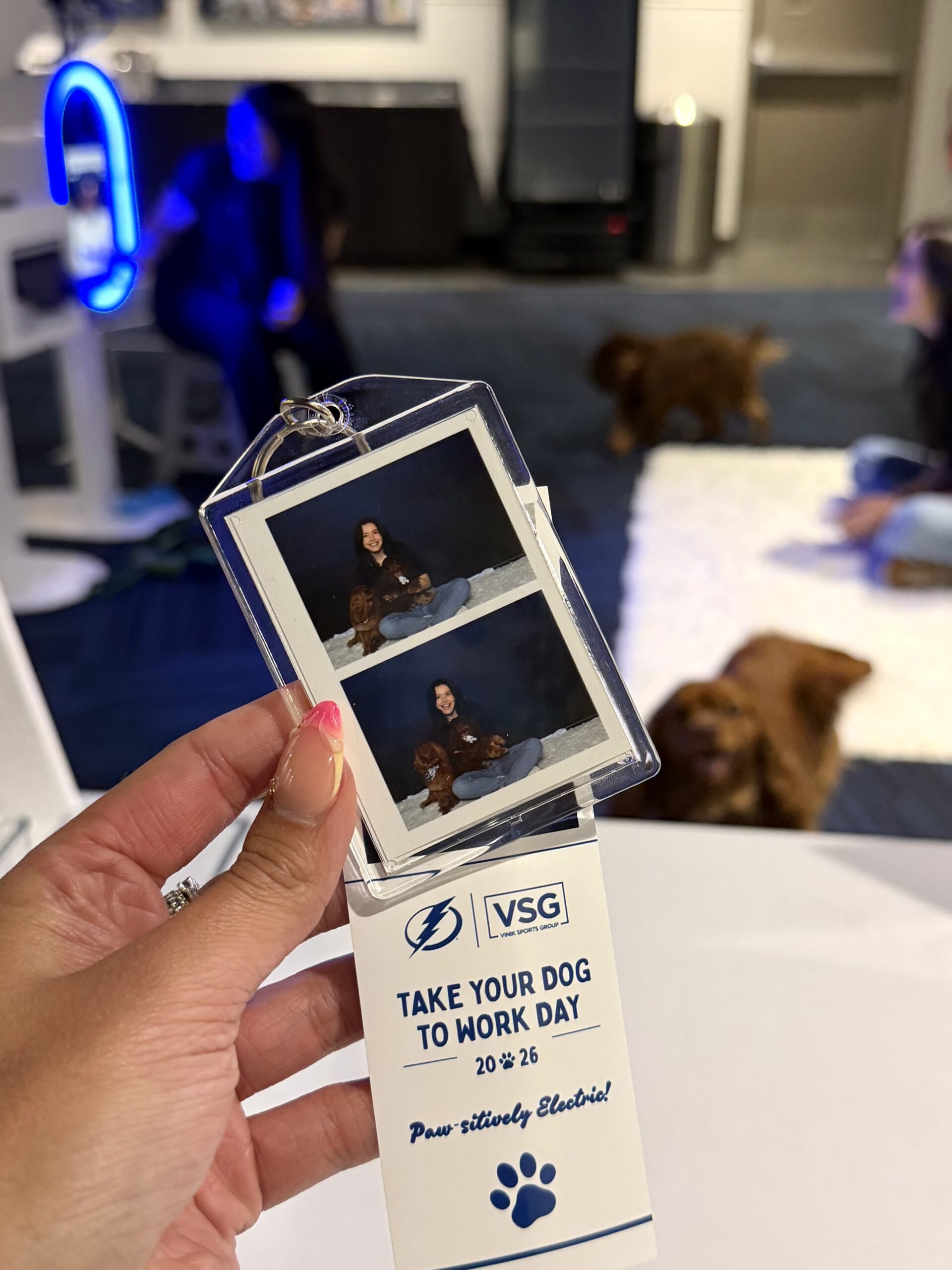 key chain Photo Booth station in Tampa Bay