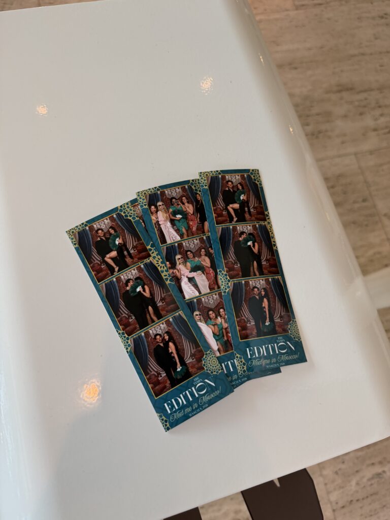 the tampa edition in downtown Tampa Bay, florida Photo Booth print out strips custom event gala wedding Photo Booth