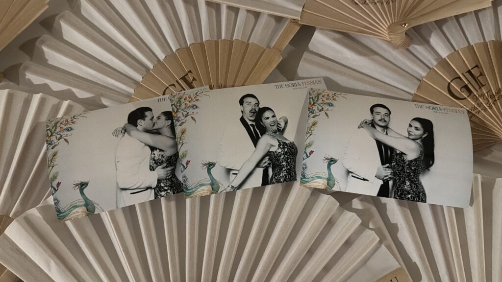 wedding glam Photo Booth black and white